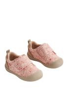 Prewalker Velcro Kei Print Shoes Pre-walkers - Beginner Shoes  Pink Wh...