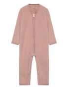 Pram Suit Soft Wool Outerwear Fleece Outerwear Fleece Coveralls Pink H...