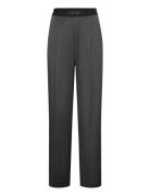 Sgciara, 2015 Heavy Satin Designers Trousers Wide Leg Black STINE GOYA