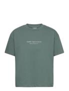 Serif Boxy T-Shirt Sport T-shirts & Tops Short-sleeved Green Aim´n