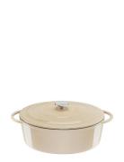 Tefal Lov Oval Stewpot 34 Cm / 7,2 L Beige Home Kitchen Pots & Pans Ca...