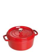 La Cocotte - Round Cast Iron Home Kitchen Pots & Pans Casserole Dishes...