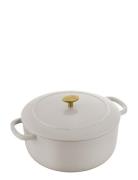 Gryta 26 Cm, Støbejern, Elfenben Hvid Home Kitchen Pots & Pans Cassero...