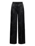 Pom Jaquard Trousers Designers Trousers Wide Leg Black HOLZWEILER