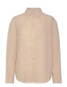 Rel Linen Shirt Tops Shirts Linen Shirts Beige GANT