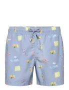 Nb Malibu Swimtrunks Concrete Designers Shorts Blue Nikben