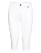 Jaqueline - Capri Bottoms Trousers Capri Trousers White Claire Woman