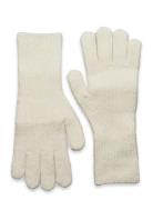 Rib Gloves Accessories Gloves Finger Gloves Cream Gina Tricot