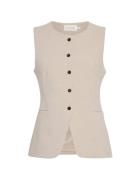 Mschmirabelle Michelle Vest Blazers Sleeveless Blazers Beige MSCH Cope...