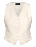 Cotton Canvas Vest Blazers Sleeveless Blazers Cream Lauren Ralph Laure...