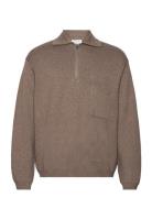 Scent Designers Knitwear Half Zip Jumpers Brown Libertine-Libertine