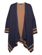 Two-T Reversible Ruana Tops Knitwear Ponchos Blue Lauren Ralph Lauren