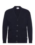 Lambswool Button Cardigan Tops Knitwear Cardigans Navy Lindbergh