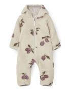 Prune Beige Pile Overall Outerwear Fleece Outerwear Fleece Coveralls C...