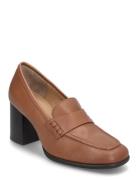 Nota_Ccp Shoes Heels Heeled Loafers Brown UNISA