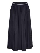 Jersey Pleated Skirt Skirts Knee-length & Midi Skirts Navy GANT