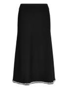 A Line Pearl Knit Skirt Skirts Knee-length & Midi Skirts Black Karl La...