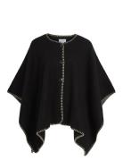 Visantel Cape/Ef Tops Knitwear Ponchos Black Vila