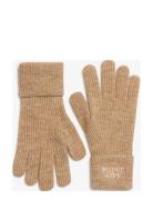 Soft Rib Knit Gloves Accessories Gloves Finger Gloves Beige Superdry