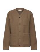 Aksigurd Boiled Wool Overshirt Tops Knitwear Cardigans Brown Anerkjend...