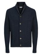 Jjcraig Knit Shawl Neck Aw24 Tops Knitwear Cardigans Navy Jack & J S