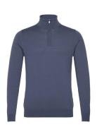 Blackhall Designers Knitwear Half Zip Jumpers Navy Reiss