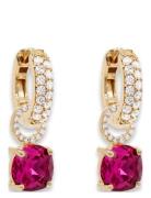 Goldplated Earrings Ørestickere Smykker Pink Marmara Sterling