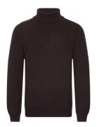 Roni High Collar Sweater-Dark Brown Designers Knitwear Turtlenecks Bla...