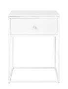 Rasa - Side Table, 1 Drawer, White, White Frame 40X40X55 Cm Home Furni...