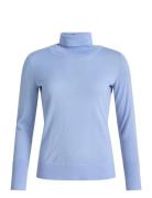 Merino Wool Knit, Krolly 1 Tops Knitwear Turtleneck Blue Ivo Nikkolo