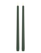 Led Slim Taper Candle, Olive Green, Smooth, 2-Pack, 2,3X32 Cm Home Dec...