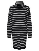 Olmtalio Ls Stripe Rollneck Dress Knt Knælang Kjole Navy Only Maternit...