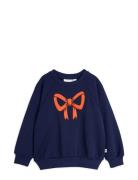 Bow Application Sweatshirt Tops Sweatshirts & Hoodies Sweatshirts Navy...