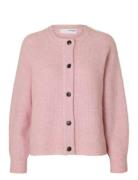 Slflulu Ls Knit Short Cardigan Noos Tops Knitwear Cardigans Pink Selec...