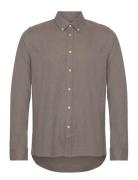 Desert Reg Shirt Tops Shirts Casual Brown Les Deux