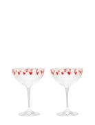 Classic Love Champagne Glass Set Of 2 Home Tableware Glass Champagne G...