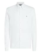 Oxford Dobby Rf Shirt Tops Shirts Casual White Tommy Hilfiger