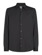 Liquid Touch Jersey Shirt Tops Shirts Casual Black Calvin Klein