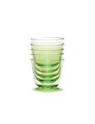 Tumbler Grace Set/4 Home Tableware Glass Whiskey & Cognac Glass Green ...