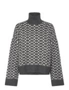 Sweater Ester Tops Knitwear Turtleneck Grey Lindex