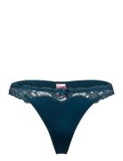 Lace & Shine String R G-streng Undertøj Blue Hunkemöller