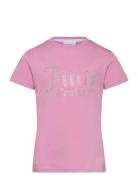 Diamante Fitted Tee Tops T-Kortærmet Skjorte Pink Juicy Couture