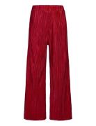 Trousers Jersey Plisse Bottoms Trousers Red Lindex