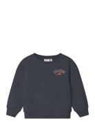 Nmfnatasya Ls Nreg Swe Bru Tops Sweatshirts & Hoodies Sweatshirts Navy...