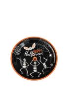 Paper Plate Skeleton 23 Cm 8-P  Home Kids Decor Party Supplies Black J...
