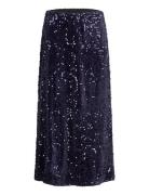 Sequin A-Line Midi Skirt Skirts Knee-length & Midi Skirts Blue Bubbler...