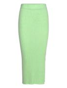 Rib Skirt Lang Nederdel Green Davida Cashmere