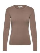 Mschbetrina O Ls Top Tops T-shirts & Tops Long-sleeved Brown MSCH Cope...