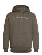 Tjm Reg Linear Logo Hoodie Ext Tops Sweatshirts & Hoodies Hoodies Khak...