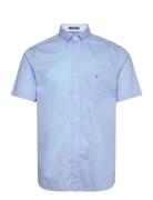 Reg Poplin O.shield Ss Shirt Tops Shirts Short-sleeved Blue GANT